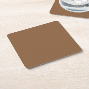 Elevate Your Design with a Brown Background Square Paper Coaster