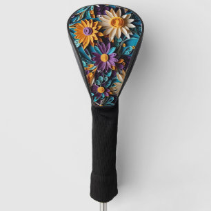 Elevate Your Golf Experience: Colourful Floral Art Head Cover