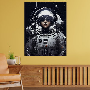 Elevate Your Imagination: Striking Girl Astronaut  Poster