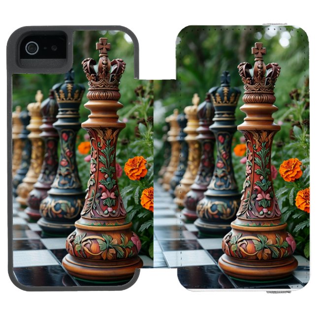 Elevate Your iPhone Game with a Chess-Inspire Case Incipio iPhone Wallet Case (Folio Open)
