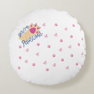 Elevate your pet's lounging area round pillow