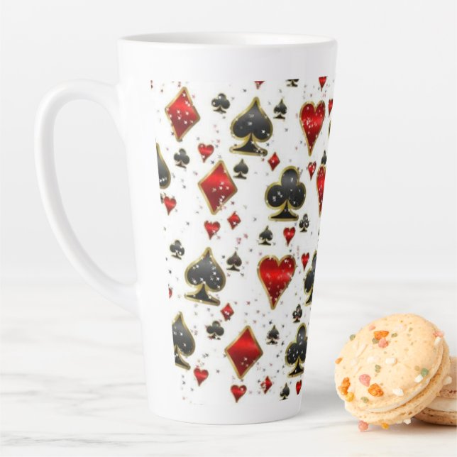 Elevate Your Poker Nights Latte Mug (In Situ)