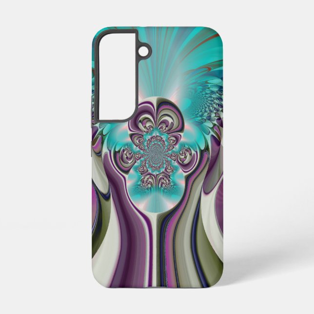 Elevate Your Samsung with Our Angelic Purple Heart Samsung Galaxy S22 Case (Back)