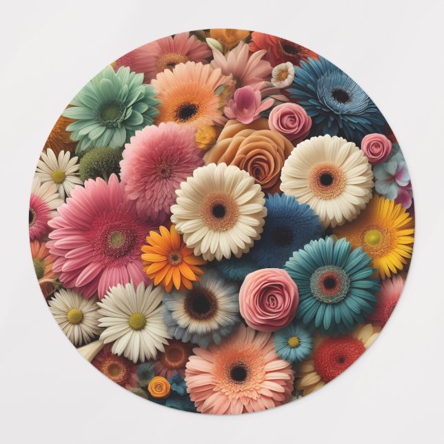 Elevate Your Space Colourful Gerbera Daisy Floral  (Design 3)