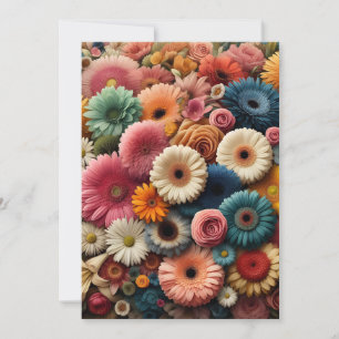 Elevate Your Space Colourful Gerbera Daisy Floral  Invitation