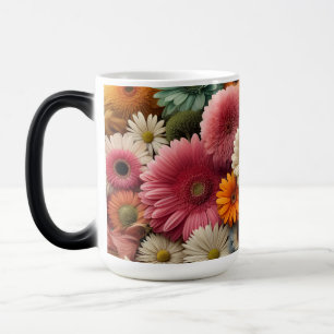 Elevate Your Space Colourful Gerbera Daisy Floral Magic Mug