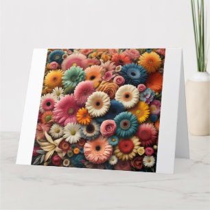 Elevate Your Space Colourful Gerbera Daisy Floral Thank You Card