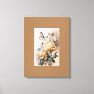  Elevate Your Space with a Dreamy Rose Watercolor  Canvas Print
