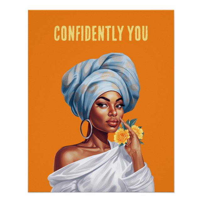 Elevate Your Space with 'Confidently You' - Glossy Poster (Front)