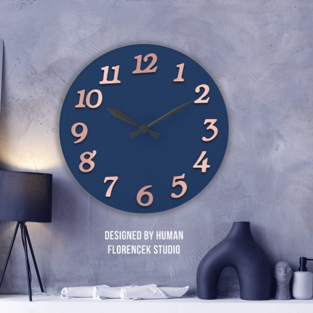 Elevate Your Space with the Minimal Numbers Rose  Large Clock (Elevate Your Space with the Minimal Numbers Rose Large Clock)