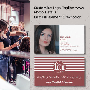 Elevate Your Style a Smoky Topaz Hairstylist Business Card