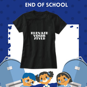 Elevate Your Style Personalized Typography Women T-Shirt