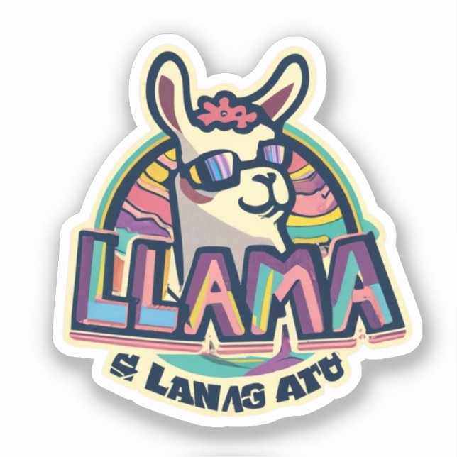Elevate Your Style with Llama-Inspired Sticker Art (Front)