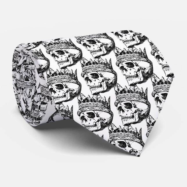 Elevate Your Style with Royal Skull Tie (Rolled)