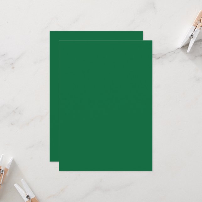 Elevate your Web Design with a Green Background Invitation (Front/Back In Situ)