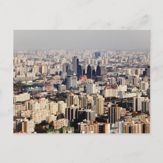 Elevated Beijing Cityscape Postcard (Front)