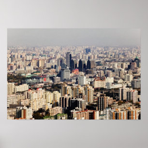 Elevated Beijing Cityscape Poster