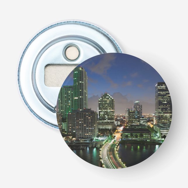 Elevated city skyline bottle opener (Front)