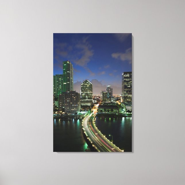 Elevated city skyline canvas print (Front)