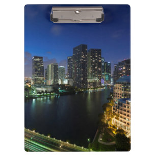 Elevated city skyline from Brickell Key Clipboard