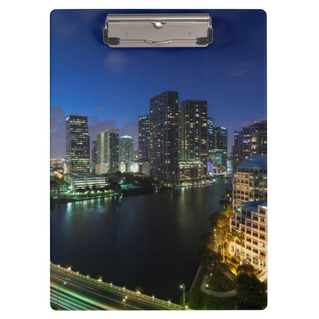 Elevated city skyline from Brickell Key Clipboard (Front)