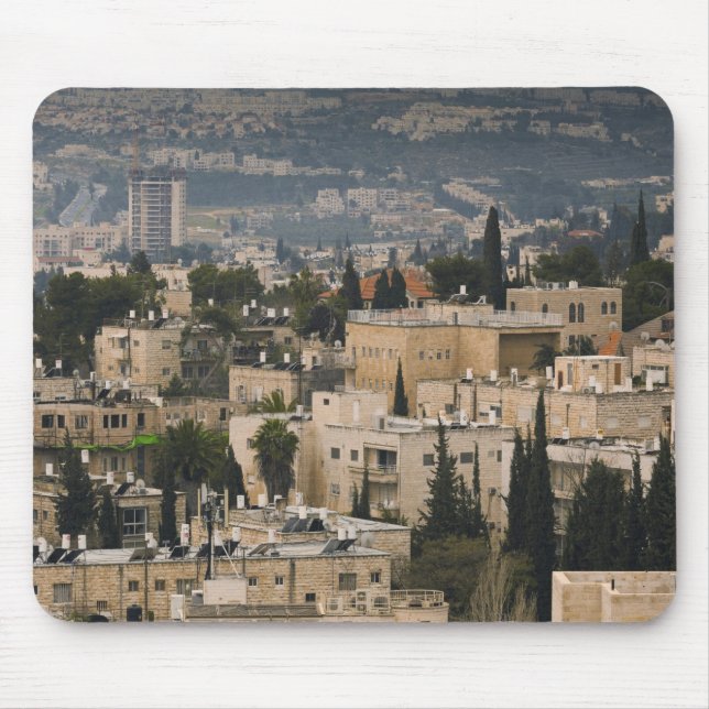 Elevated city view from Jerusalem YMCA tower Mouse Pad (Front)