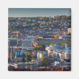Elevated City View of Stuttgart Magnet