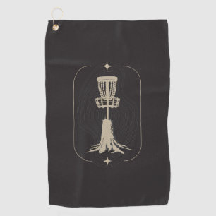 Elevated Disc Golf Basket Disc Towel