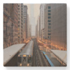 Elevated rail in downtown Chicago over Wabash