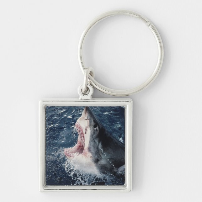 Elevated Shark mouth open Keychain (Front)