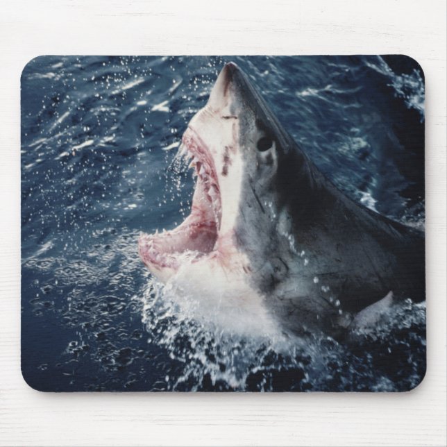 Elevated Shark mouth open Mouse Pad (Front)