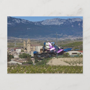 Elevated town view and Hotel Marques de Riscal Postcard