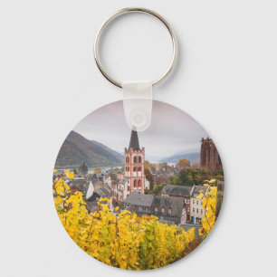 Elevated Town View Germany Keychain