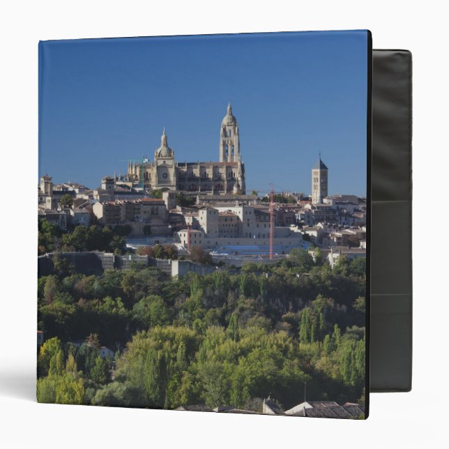Elevated town view with the Segovia Cathedral Binder (Front/Inside)