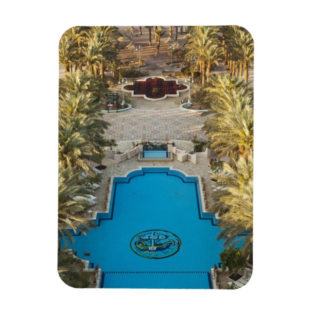 Elevated view Herods Palace Hotel swimming pool Magnet (Vertical)