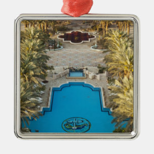 Elevated view Herods Palace Hotel swimming pool Metal Ornament