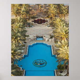 Elevated view Herods Palace Hotel swimming pool Poster