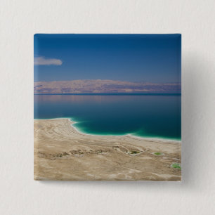 Elevated view of the Dead Sea 2 Inch Square Button