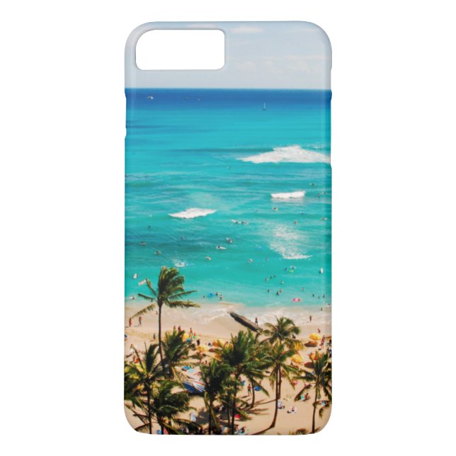 Elevated View Of Waikiki Beach Scene, Honolulu 2 Case-Mate iPhone Case (Back)