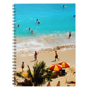 Elevated View Of Waikiki Beach Scene, Honolulu Notebook