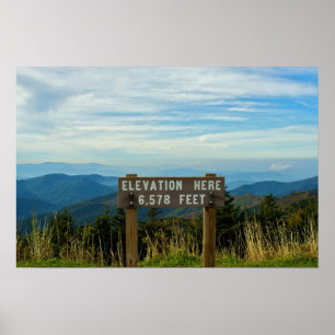 Elevation at Mount Mitchell Poster