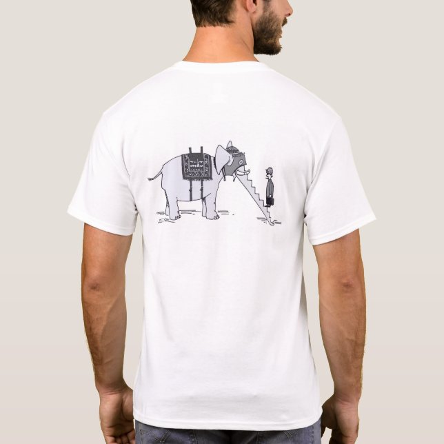 Élévation éléphant hommes T-shirt blanc dos (Dos)