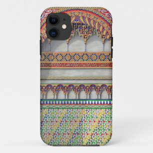 Elevation of an alcove in the Pateo del Agua, Alha iPhone 11 Case