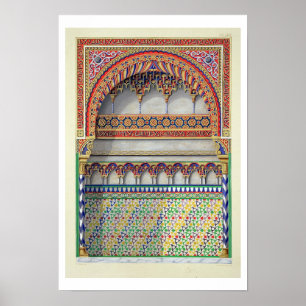 Elevation of an alcove in the Pateo del Agua, Alha Poster