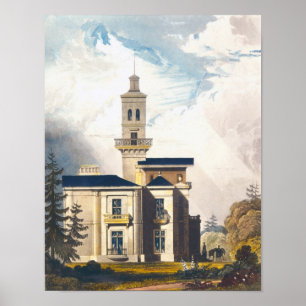 Elevation of an Italian Villa or Hunting Lodge Poster