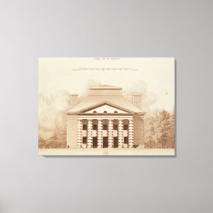 Elevation of house of director of the salt canvas print
