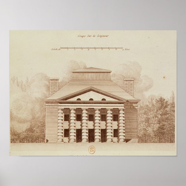 Elevation of house of director of the salt poster (Front)