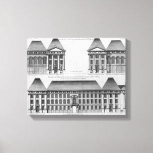 Elevation of the Hopital des Enfants Trouves Canvas Print