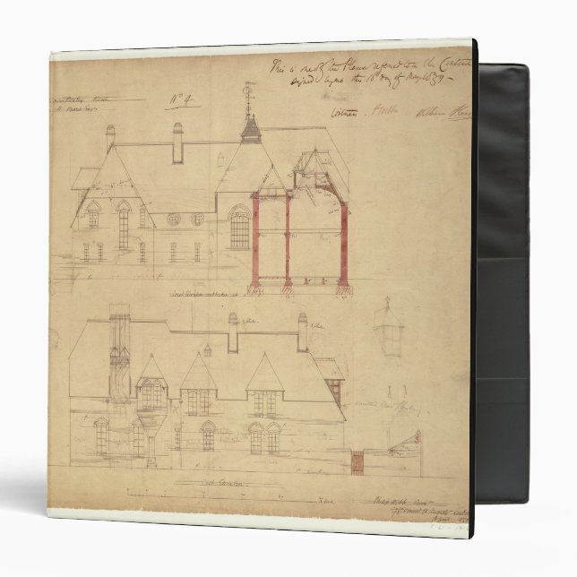 Elevations for The Red House, Bexley Heath (pen an Binder (Front/Inside)