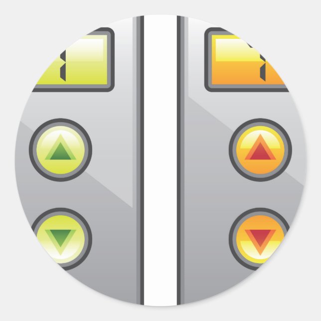 Elevator Buttons Classic Round Sticker (Front)